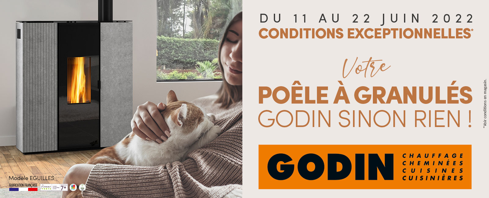 Godin Poêle à bois et à granulés, Cheminées, Inserts et Cuisines — free download