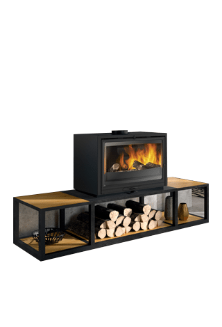 Poêle à bois Mouriez 14kw GODIN pas cher - Poêle à bois Auchan